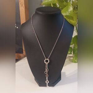 Chic Silver Giorgio Martello Necklace with Key Pendant